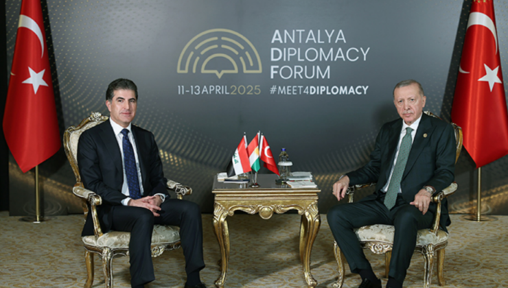 TC Cumhurbaşkanı Erdoğan, Barzani ile görüştü