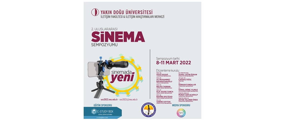 2. Uluslararası Sinema Sempozyumu 8-11 Mart 2022 tarihleri arasında çevrimiçi olarak gerçekleştirilecektir