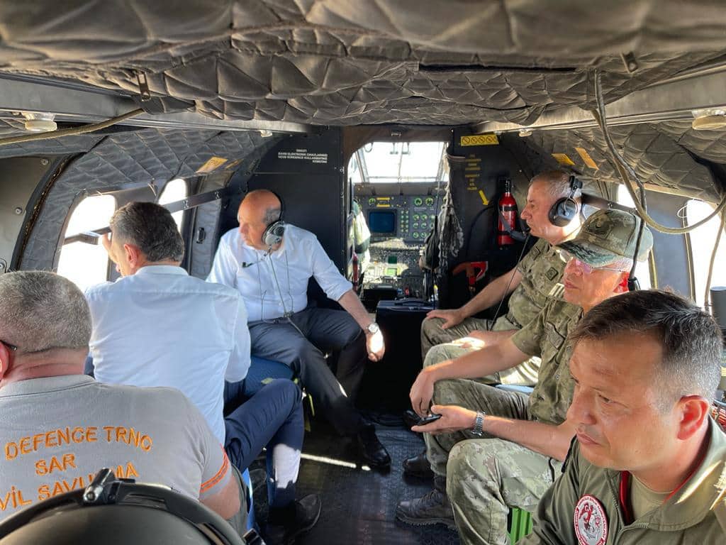 Tatar: Yangından zarar gören alan  keşif uçuşunun ardından netleşecek