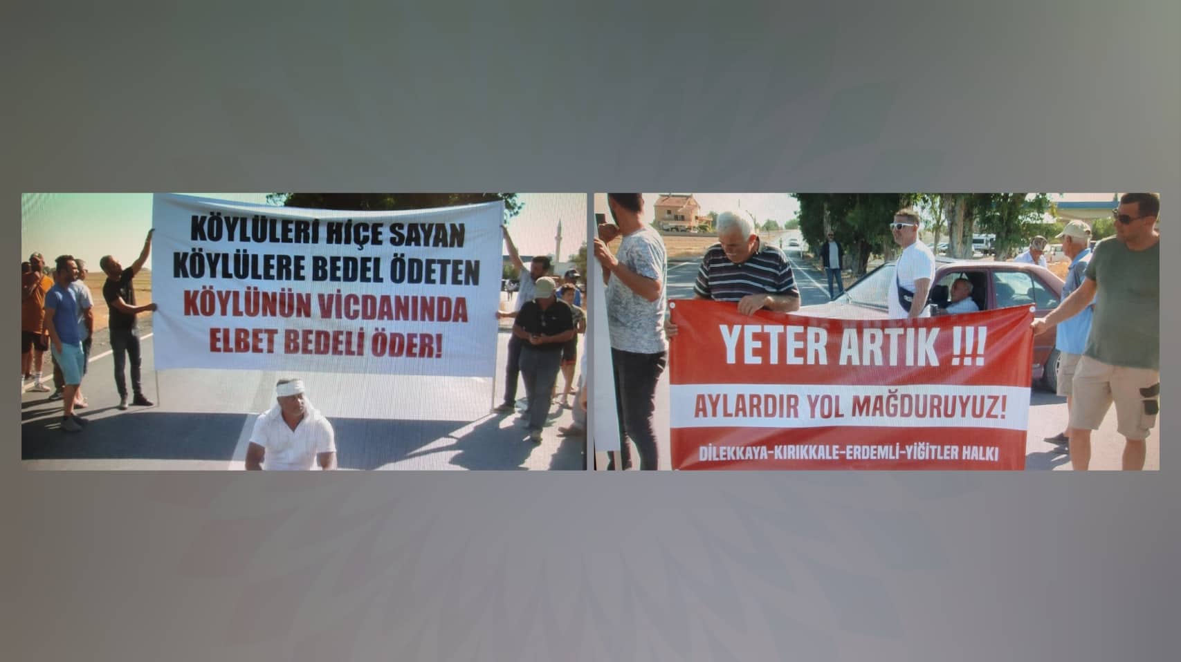 Dilekkaya, Kırıkkale, Erdemli ve Yiğitler halkı eylem yaptı