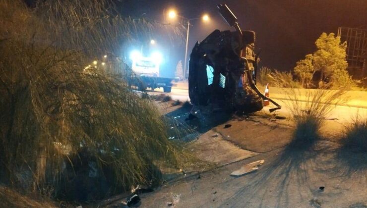 Ercan yolunda kaza: 2 ağır yaralı