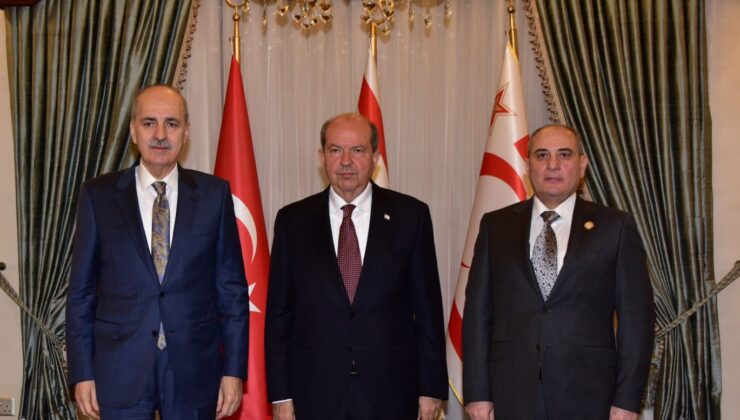 Cumhurbaşkanı Tatar, AKP Genel Başkanvekili Kurtulmuş ve Yeni Azerbaycan Partisi Genel Başkan Vekili Budaqov’u kabul etti