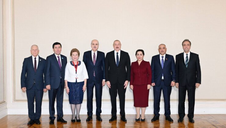 Töre, TÜRKPA’ya katılan konuk heyetler ile birlikte Aliyev tarafından kabul edildi