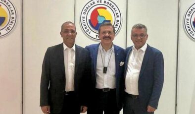 Erhürman, TOBB Başkanı Hisarcıklıoğlu’nu ziyaret etti