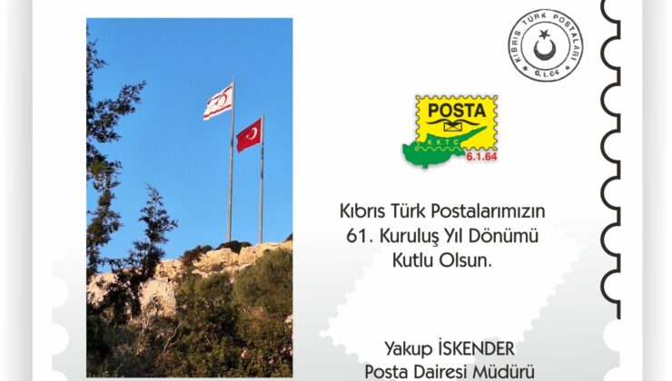 Kıbrıs Türk Postaları 61. yılını kutluyor