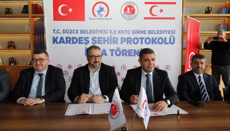 Girne ve Düzce belediyeleri kardeş şehir protokolü imzaladı