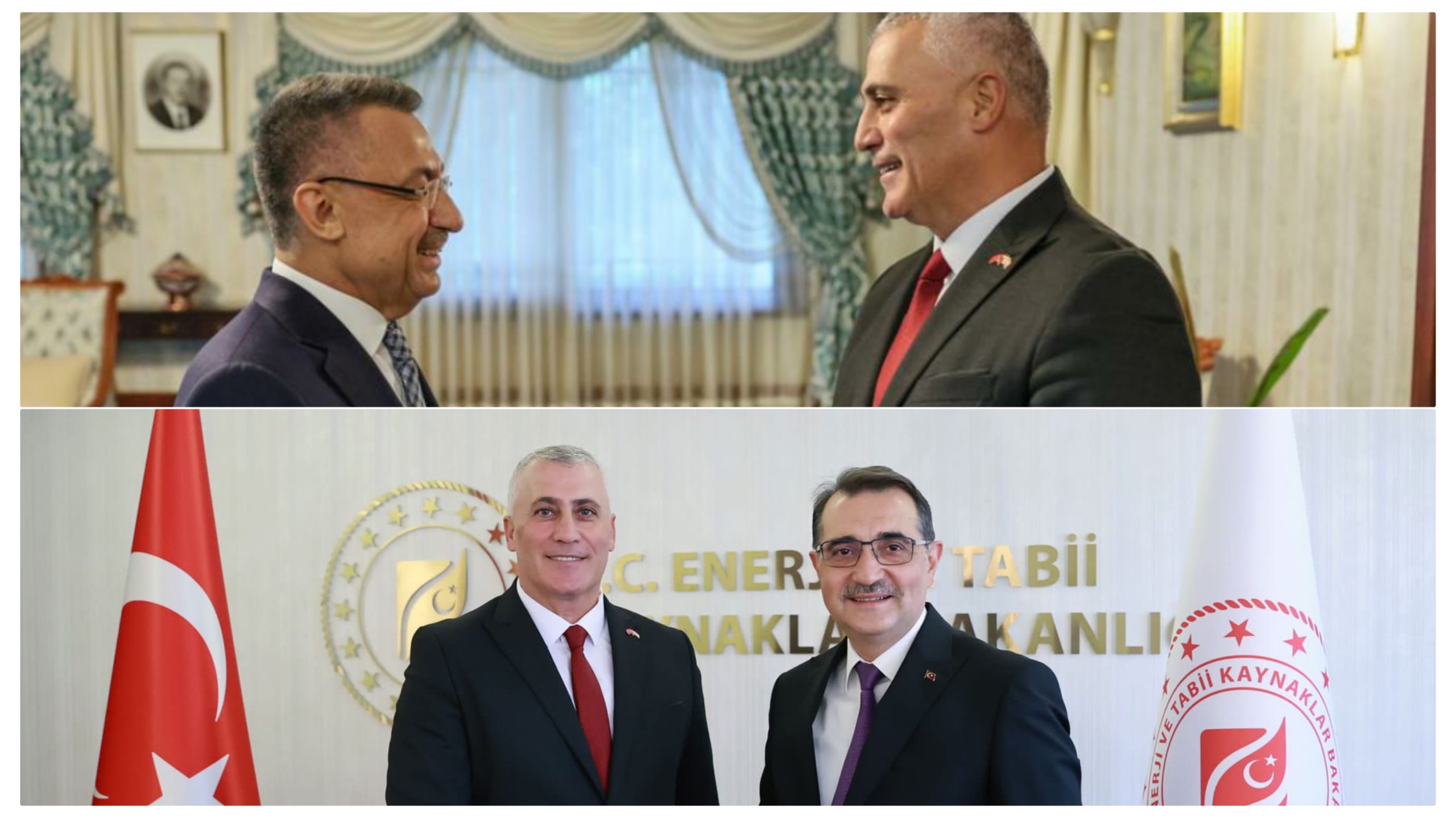 Amcaoğlu, TC Cumhurbaşkanı Yardımcısı Oktay ve TC Enerji Bakanı Dönmez’le görüştü