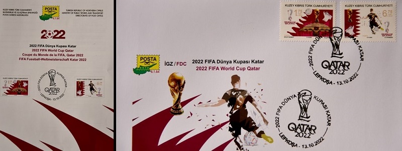 Posta Dairesi’nin “2022 FIFA Dünya Kupası” konulu pul serisi yarın satışta