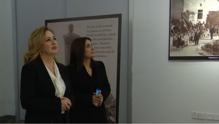 Sibel Tatar, BRTK’daki “Kıbrıs ve Atatürk Sergisi”ni gezdi
