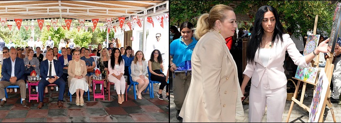 Sibel Tatar, Yeşilyurt’ta “Ahşap ve Seramik  Sergisi”nin açılışına katıldı