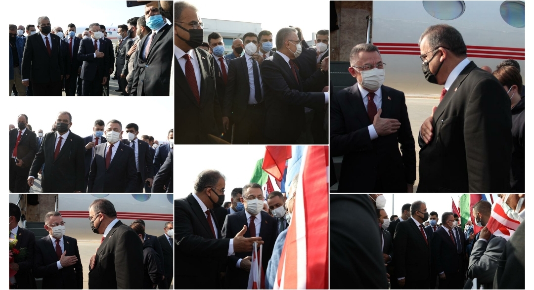 TC Cumhurbaşkanı Yardımcısı Oktay’ı, Başbakan Sucuoğlu karşıladı
