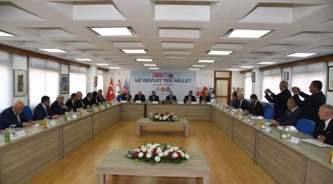 Türkiye Azerbaycan KKTC Parlamentolar Arası Dostluk Grubu başkanları ve heyetleri arasında çalışma toplantısı yapıldı