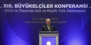 TC Dışişleri Bakanı Çavuşoğlu, 13. Büyükelçiler Konferansı’nda konuştu: “Yunan/Rum ikilisi son 1 yılda kıta sahanlığımıza 9 kez gemi göndermeye kalkıştı”