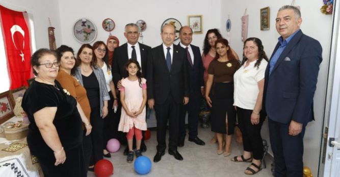 Cumhurbaşkanı Ersin Tatar, Kırıkkale Köy Kadın Kursu Yıl Sonu Sergi’nin açılışına katıldı