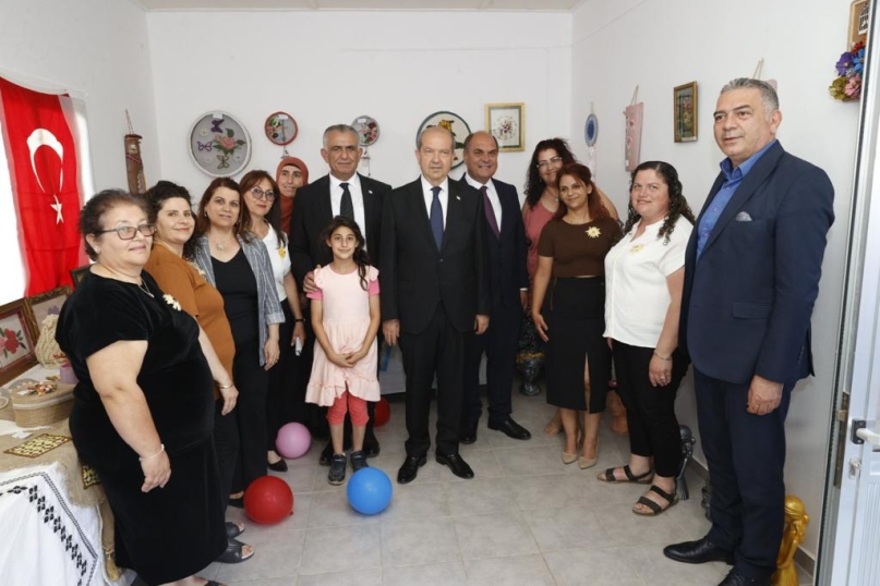 Cumhurbaşkanı Ersin Tatar, Kırıkkale Köy Kadın Kursu Yıl Sonu Sergi’nin açılışına katıldı