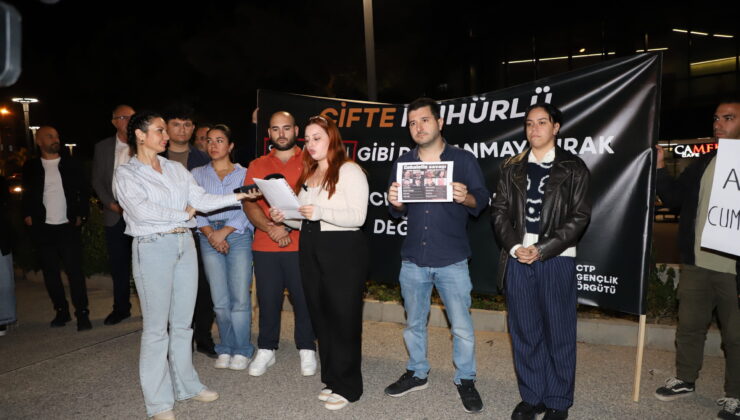 CTP Gençlik Örgütü Girne İlçesi “Sahte Seçime Gerçek Eylem” sloganıyla eylem yaptı