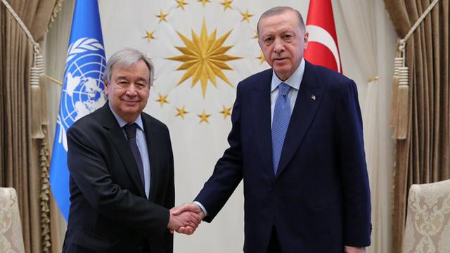 TC Cumhurbaşkanı Erdoğan, BM Genel Sekreteri Guterres ile görüştü