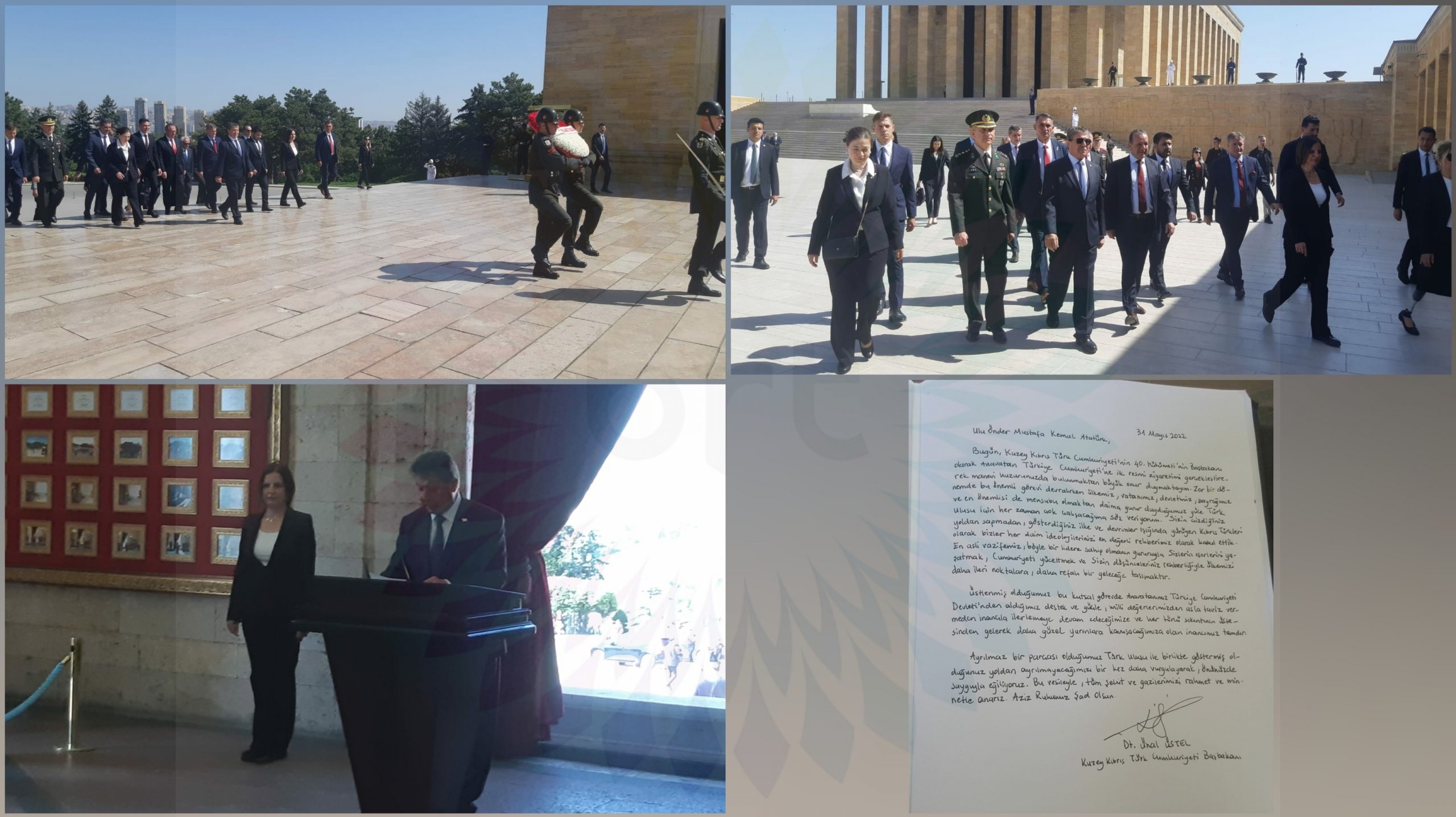 Başbakan Üstel Anıtkabir’i ziyaret etti, Atatürk’ün mozolesine çelenk sundu