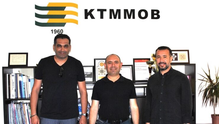 KTMMOB Genel Başkanı Aysal, TMMOB İMO Adana Şube önceki başkanı Kaya ve önceki YK Üyesi Engin ile görüştü