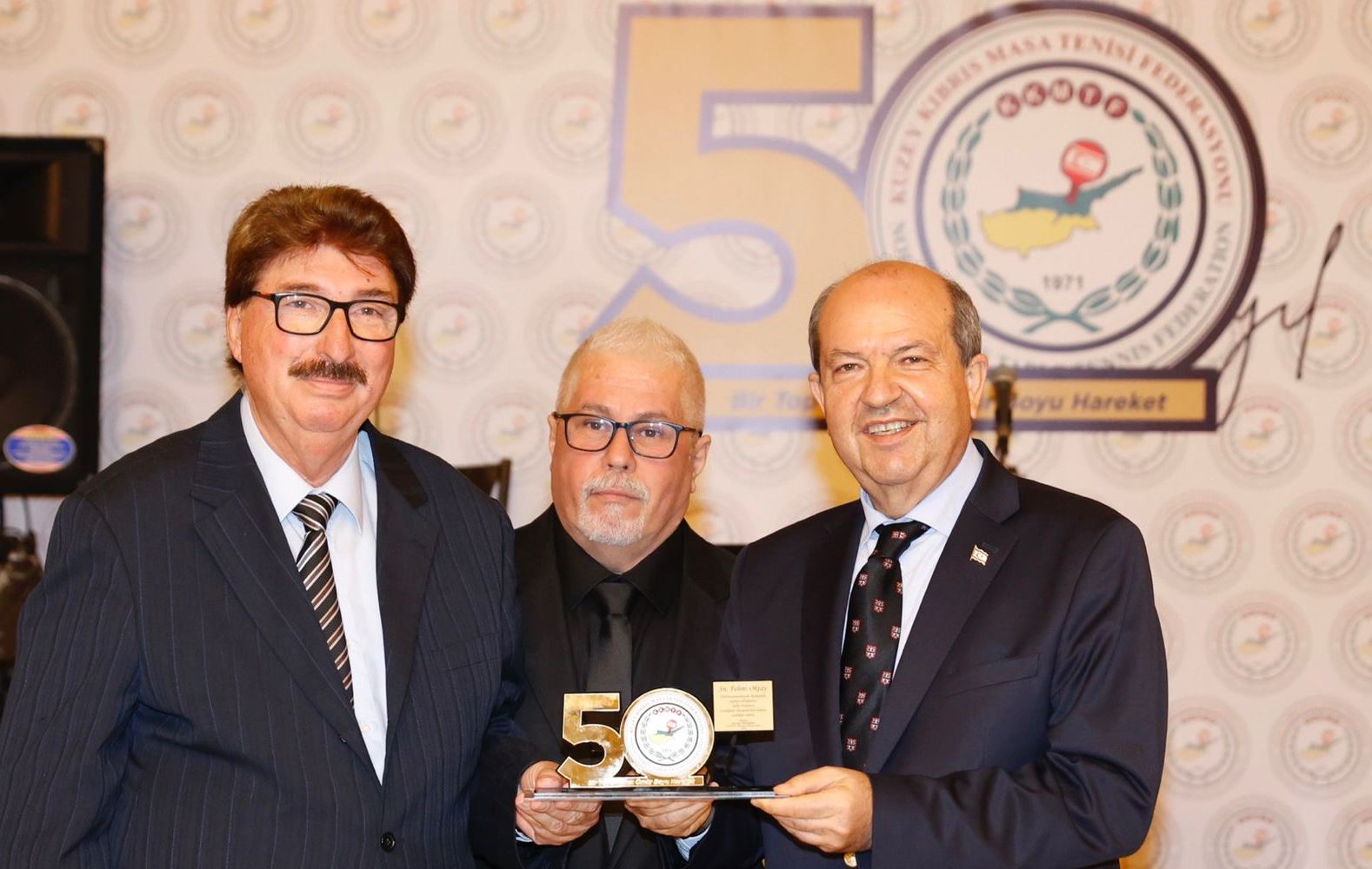 Tatar, Kuzey Kıbrıs Masa Tenisi Federasyonu 50. Yıl etkinliğine katıldı