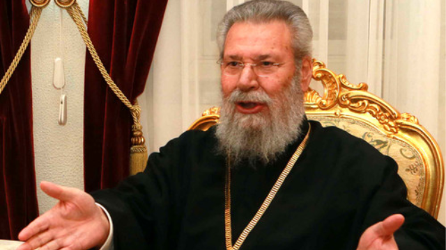 Başpiskopos Hrisostomos;   Kıbrıs’ta Türk’e yer yok