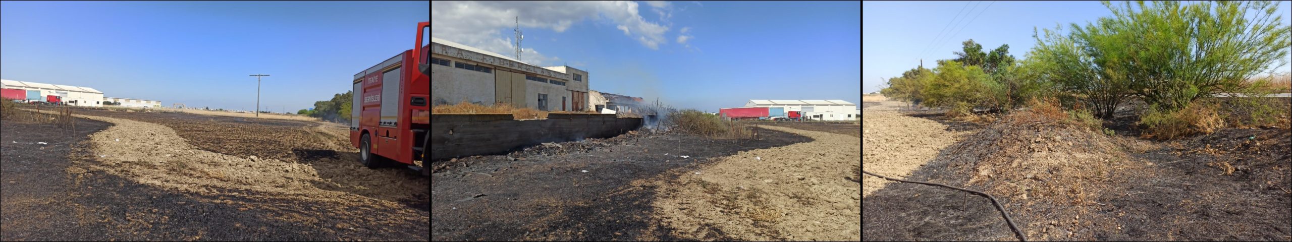 Gazimağusa’da Saklıkent bölgesinde yangın