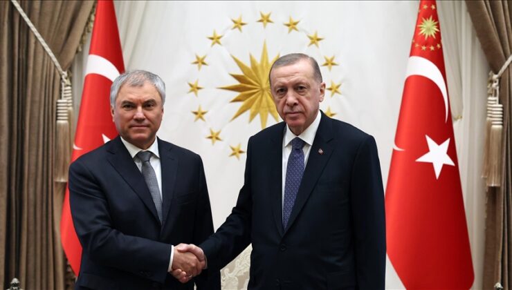 Türkiye Cumhurbaşkanı Erdoğan, Rusya Devlet Duması Başkanı Volodin’i kabul etti