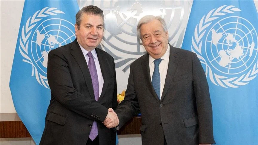 Türkiye’nin BM Daimi Temsilcisi Önal’dan BM Genel Sekreteri Guterres’e veda ziyareti
