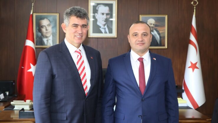Türkiye Cumhuriyeti Lefkoşa Büyükelçisi Feyzioğlu, Maliye Bakanı Şan’ı ziyaret etti