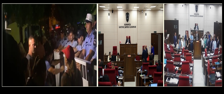 Meclis’te Olağanüstü Genel Kurul devam ederken,  3 sendikanın üyeleri de eylemlerini sürdürüyor